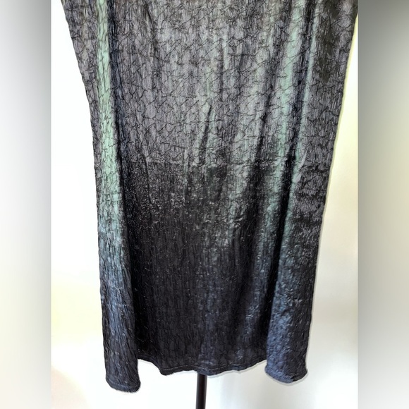 EILEEN FISHER, 100% Silk, Charcoal Gray, Slip Dress | size Large - Picture 3 of 7